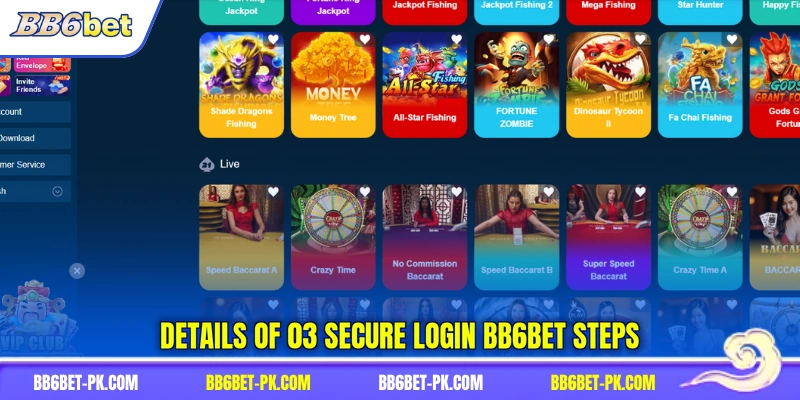 Details of 03 secure login BB6bet steps