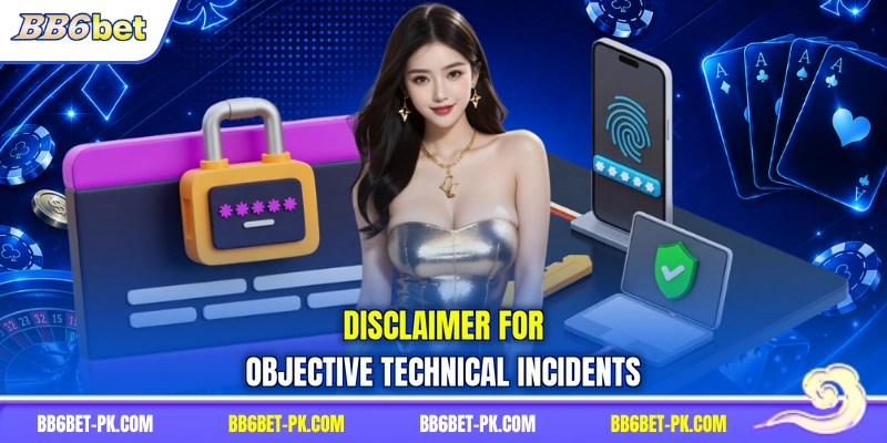 Disclaimer for objective technical incidents