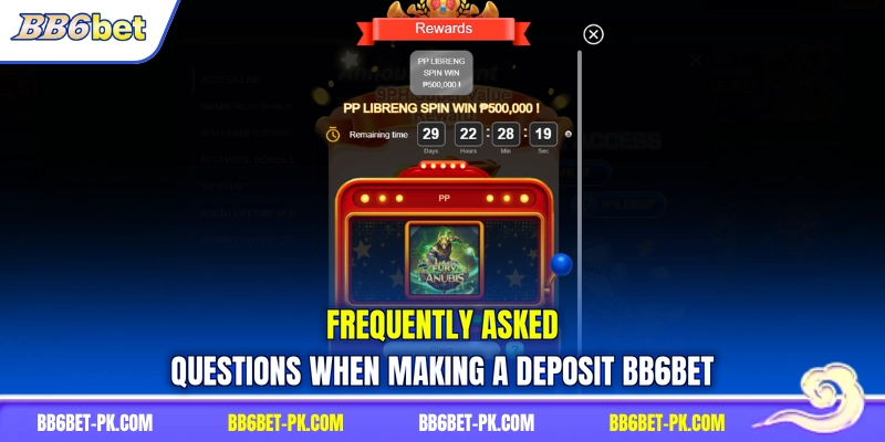 Frequently asked questions when making a deposit BB6bet